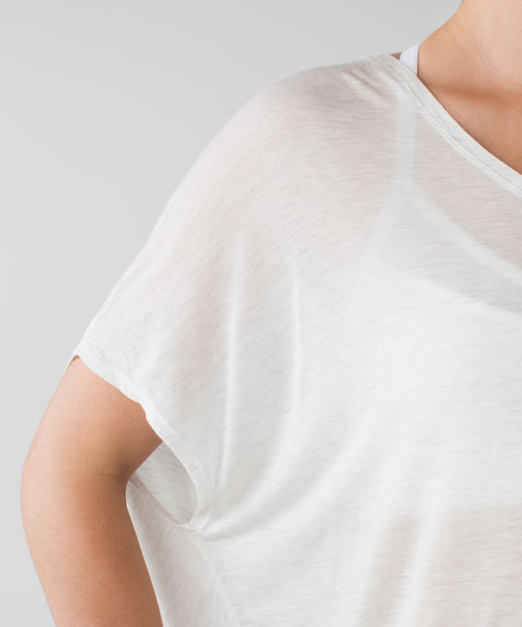 Lululemon Devout Short Sleeve Tee - Heathered Mod White