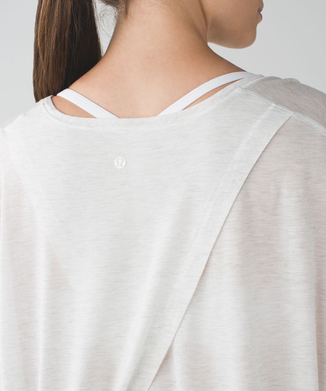 Lululemon Devout Short Sleeve Tee - Heathered Mod White