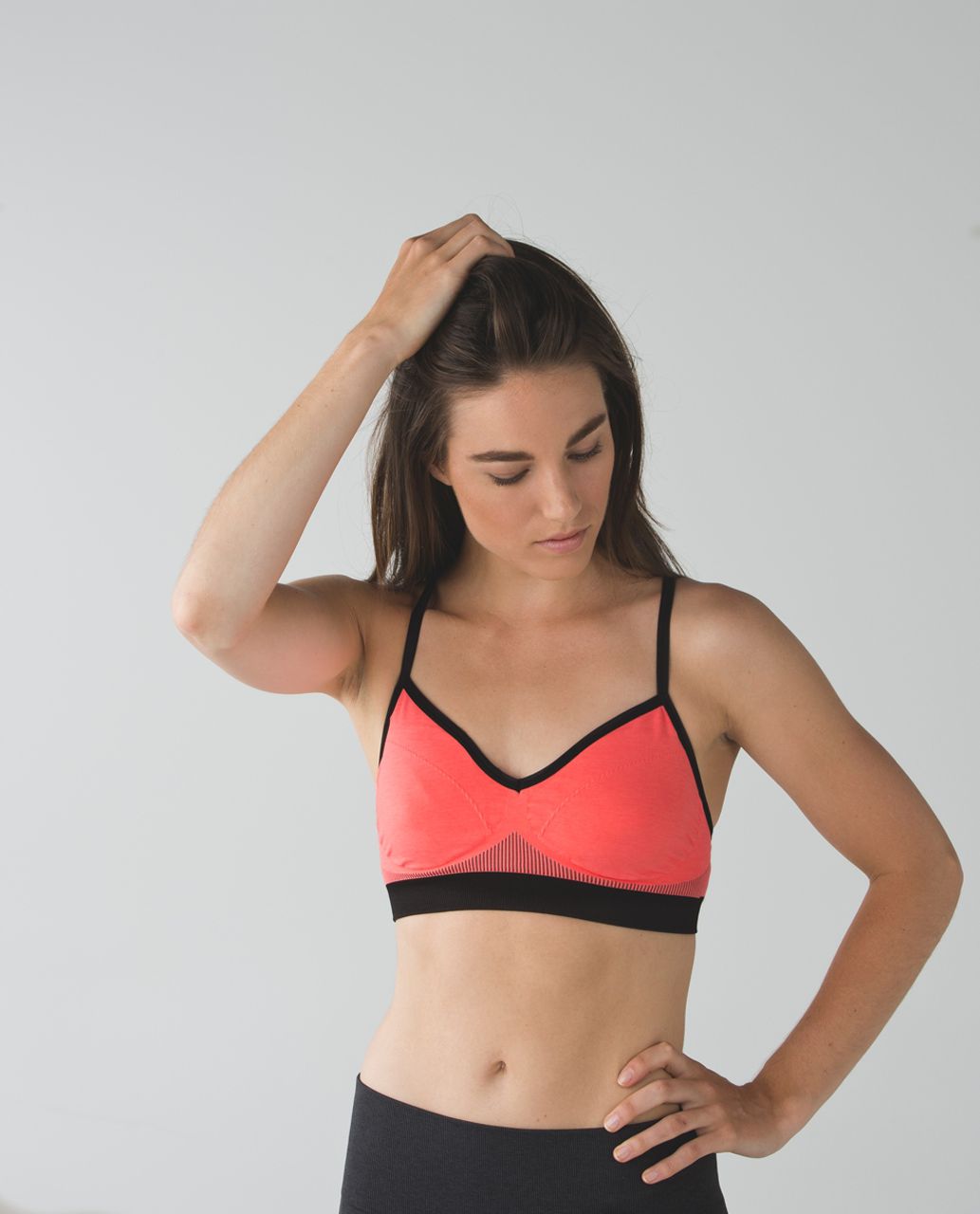 Lululemon Hold Your Om Bra II - Heathered Grapefruit