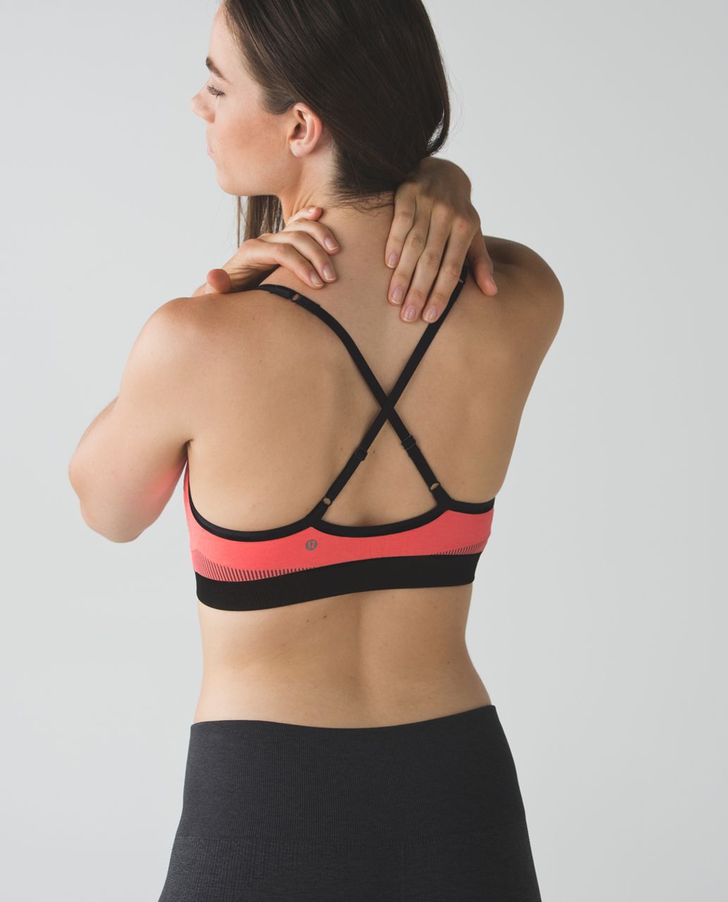 Lululemon Hold Your Om Bra II - Heathered Grapefruit