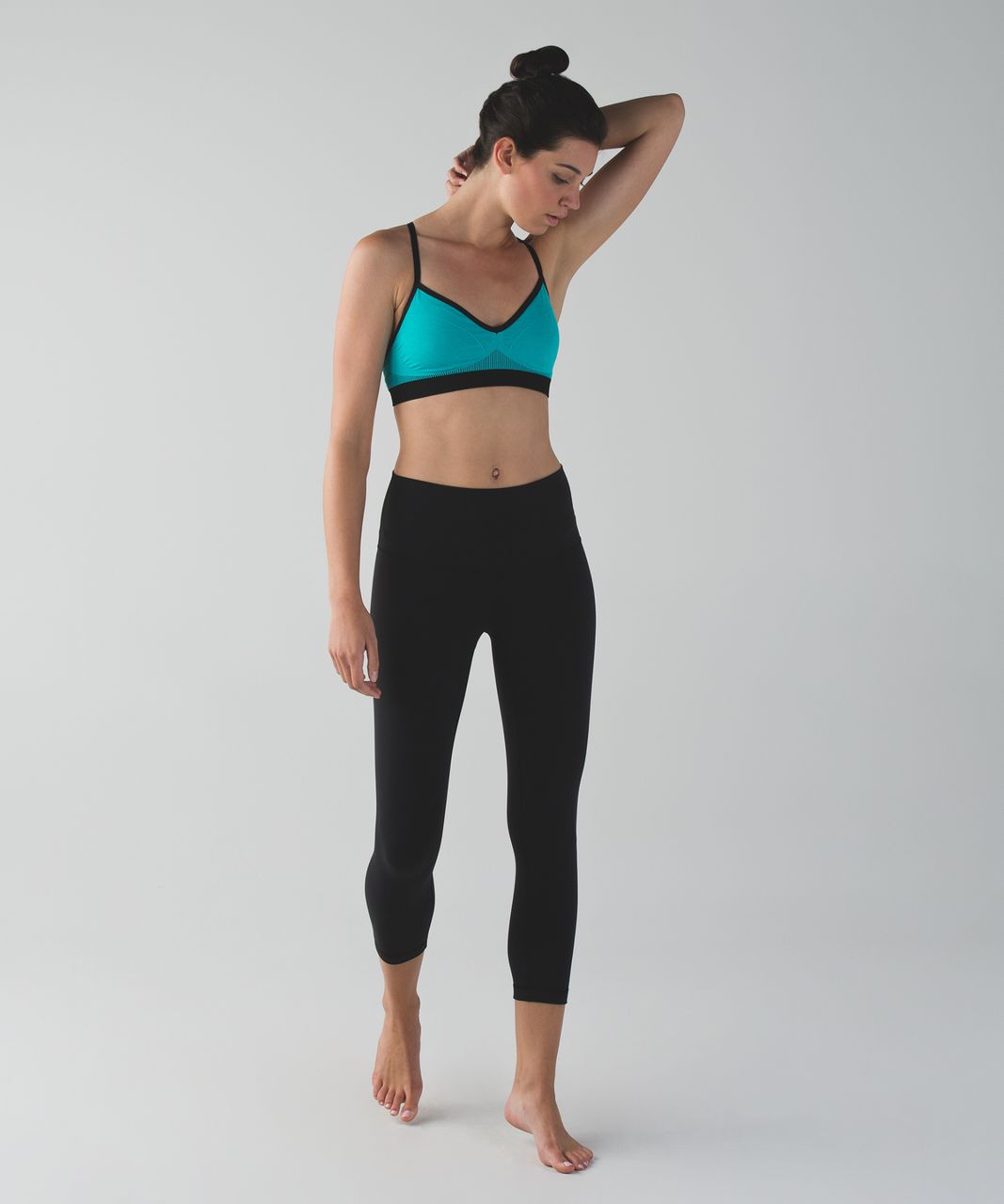 Lululemon Hold Your Om Bra II - Heathered Peacock Blue