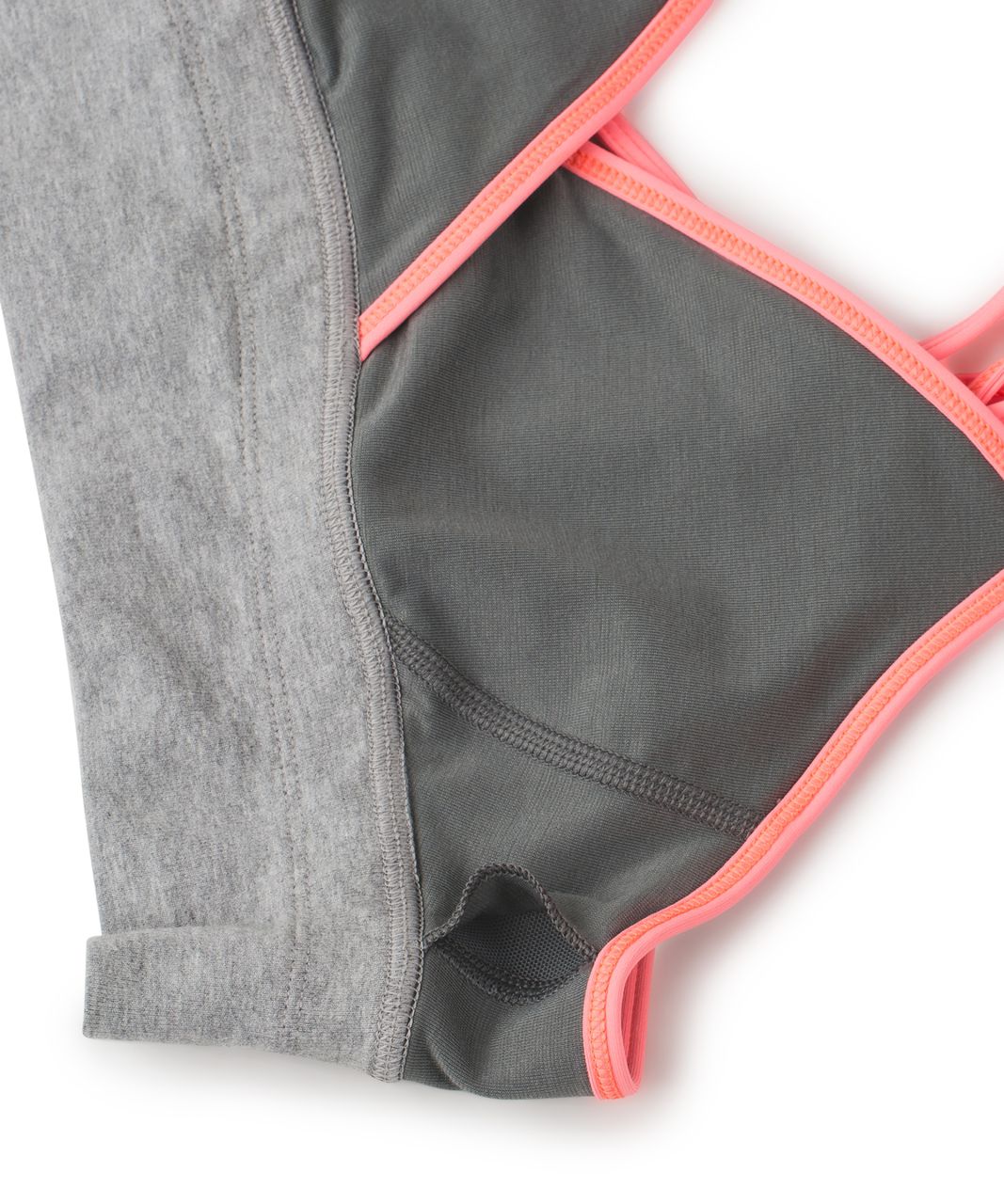 Lululemon Superb Bra - Heathered Medium Grey / Grapefruit