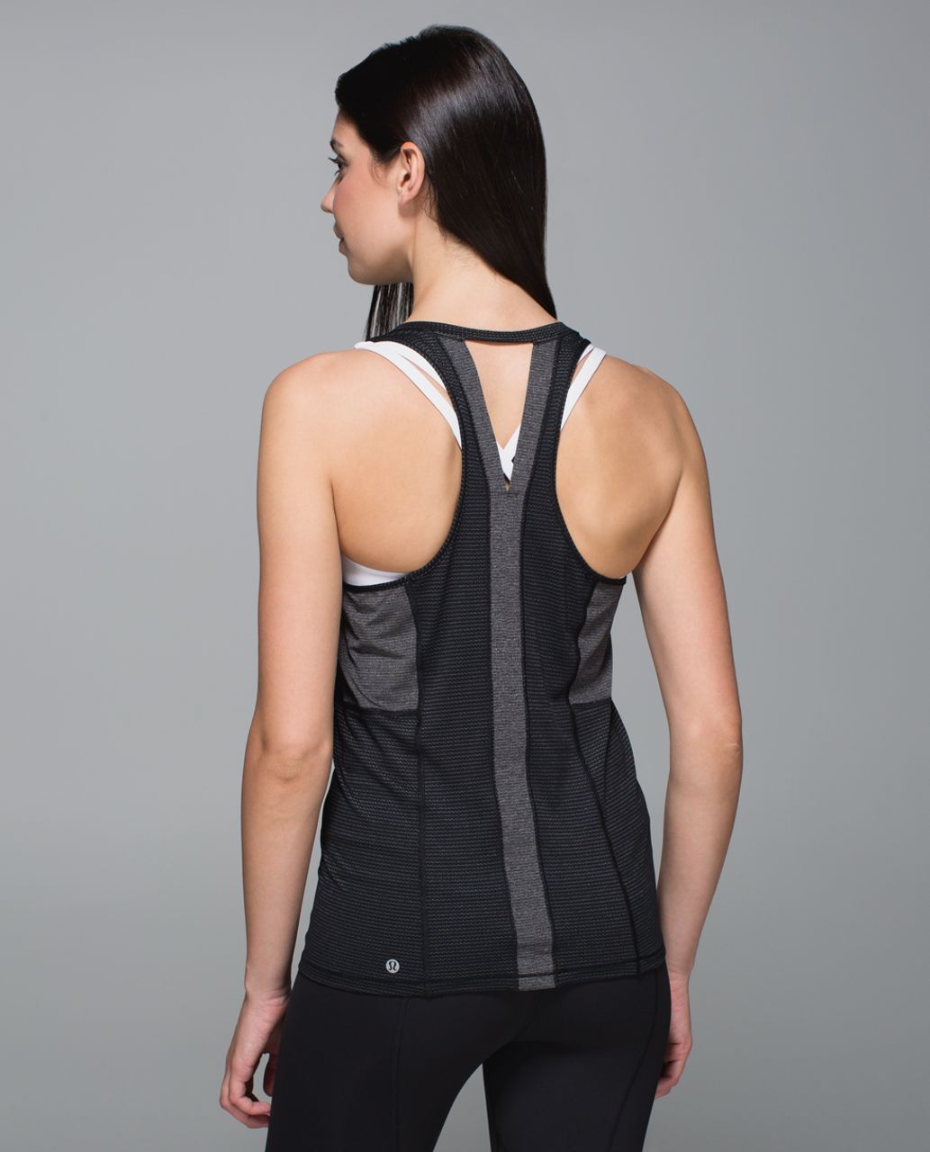 Lululemon Pedal To The Medal Singlet - Black /  Heathered Black