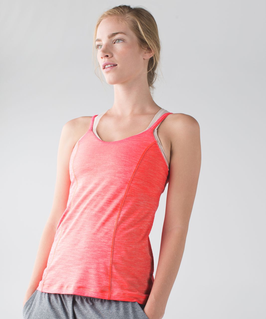 Lululemon Run For Gold Tank - Heathered Black / Iris Flower - lulu