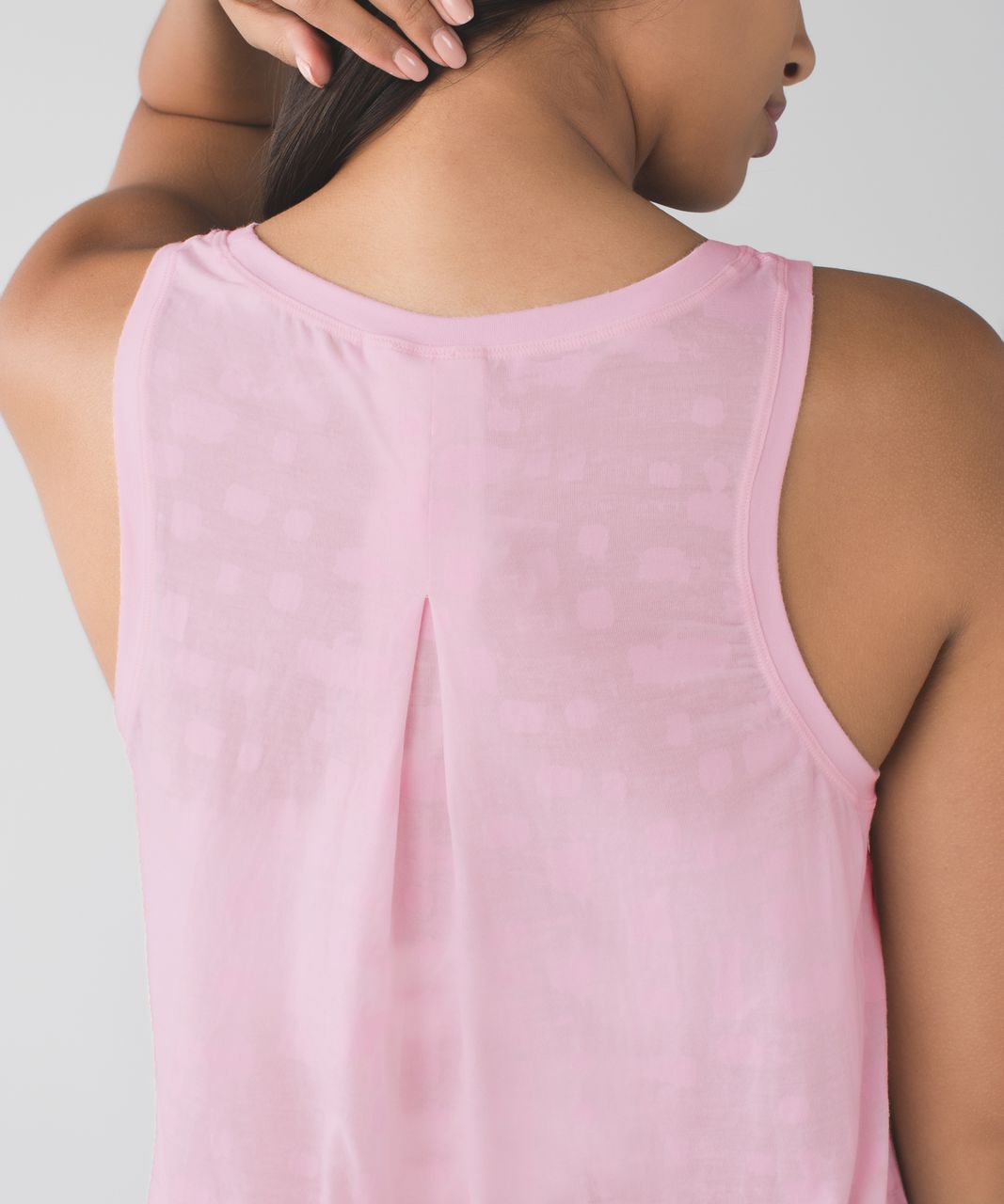 Lululemon Go Om Tank - Ghost Weave Burnout Strawberry Milkshake / Mini Ghost Weave Burnout Strawberry Milkshake