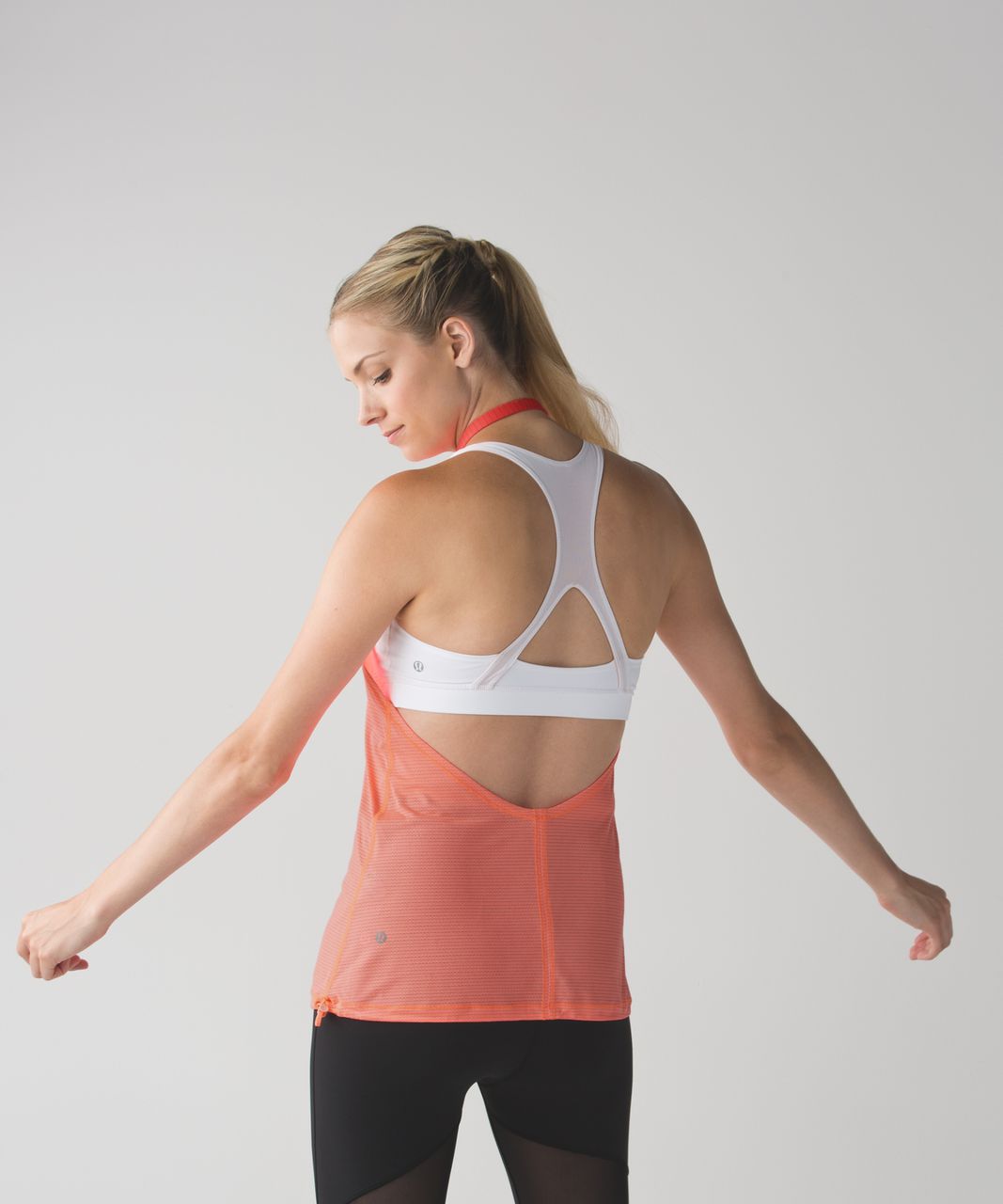 Lululemon Itty Bitty Halter - Grapefruit / Electric Coral