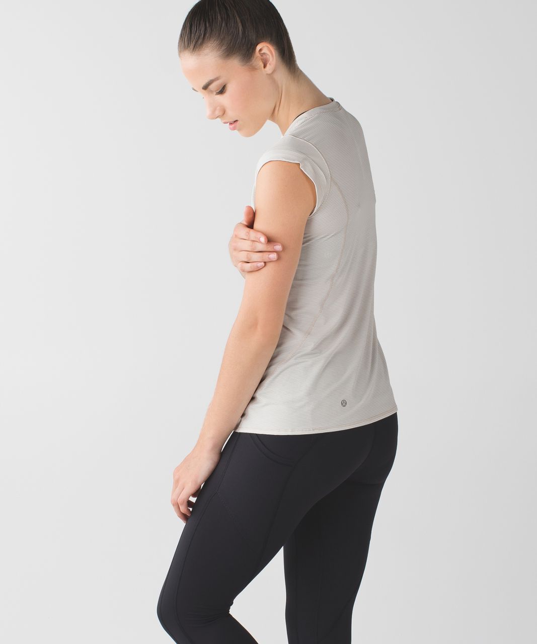 Lululemon Pedal To The Medal Short Sleeve - Heathered Angel Wing