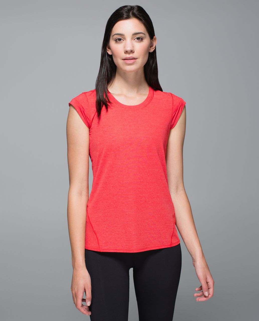 Lululemon Pedal To The Medal Short Sleeve - Heathered Alarming