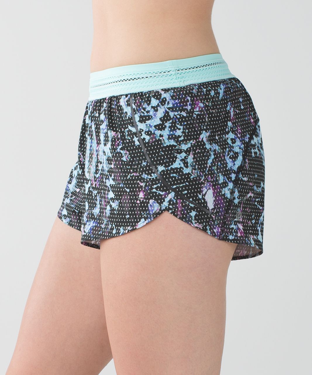 Lululemon Split Second Short - Floral Sport Tranquil Blue Multi / Tranquil Blue