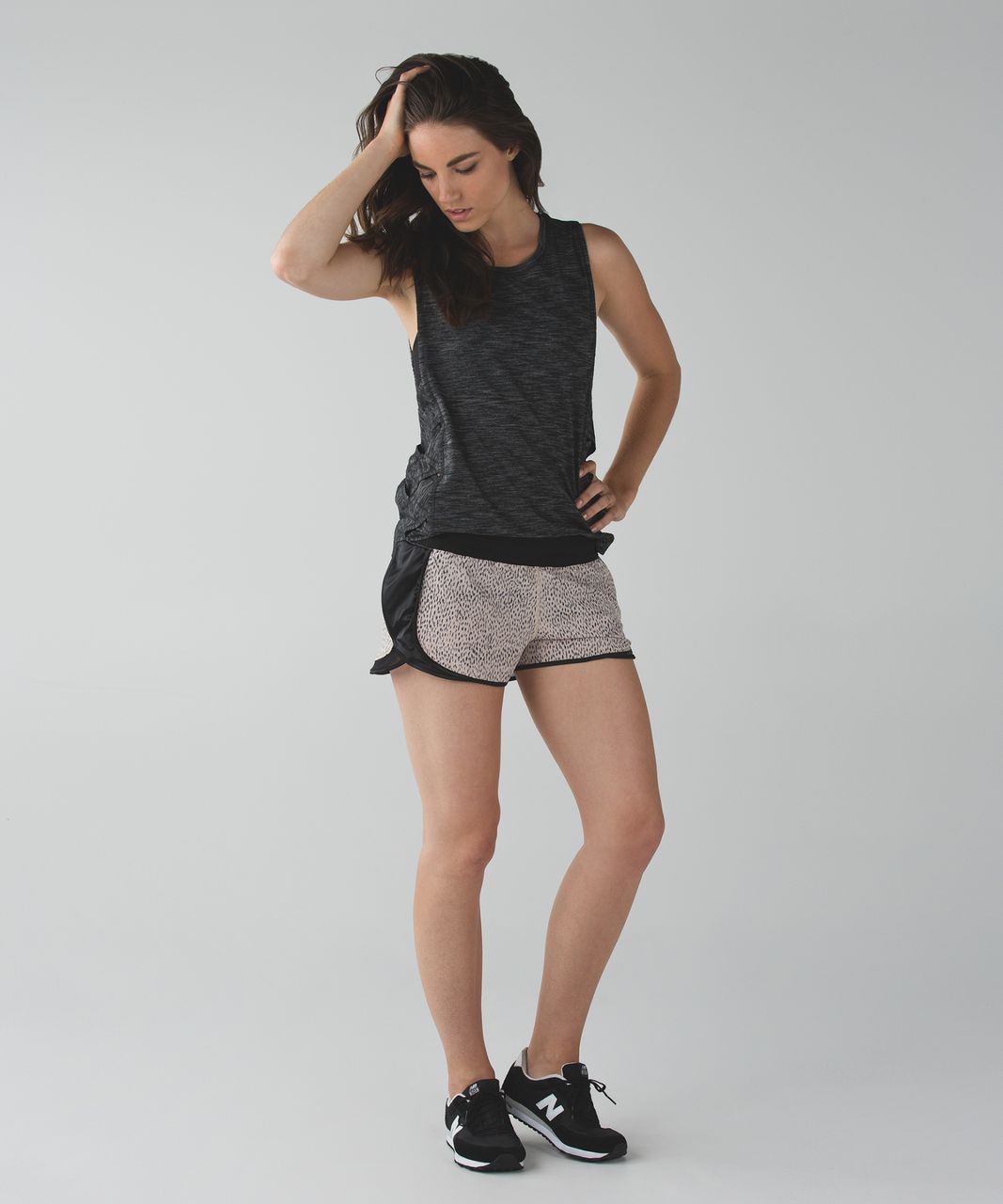 Lululemon Super Squad Short - Dottie Dash Grain Black / Black / Grain