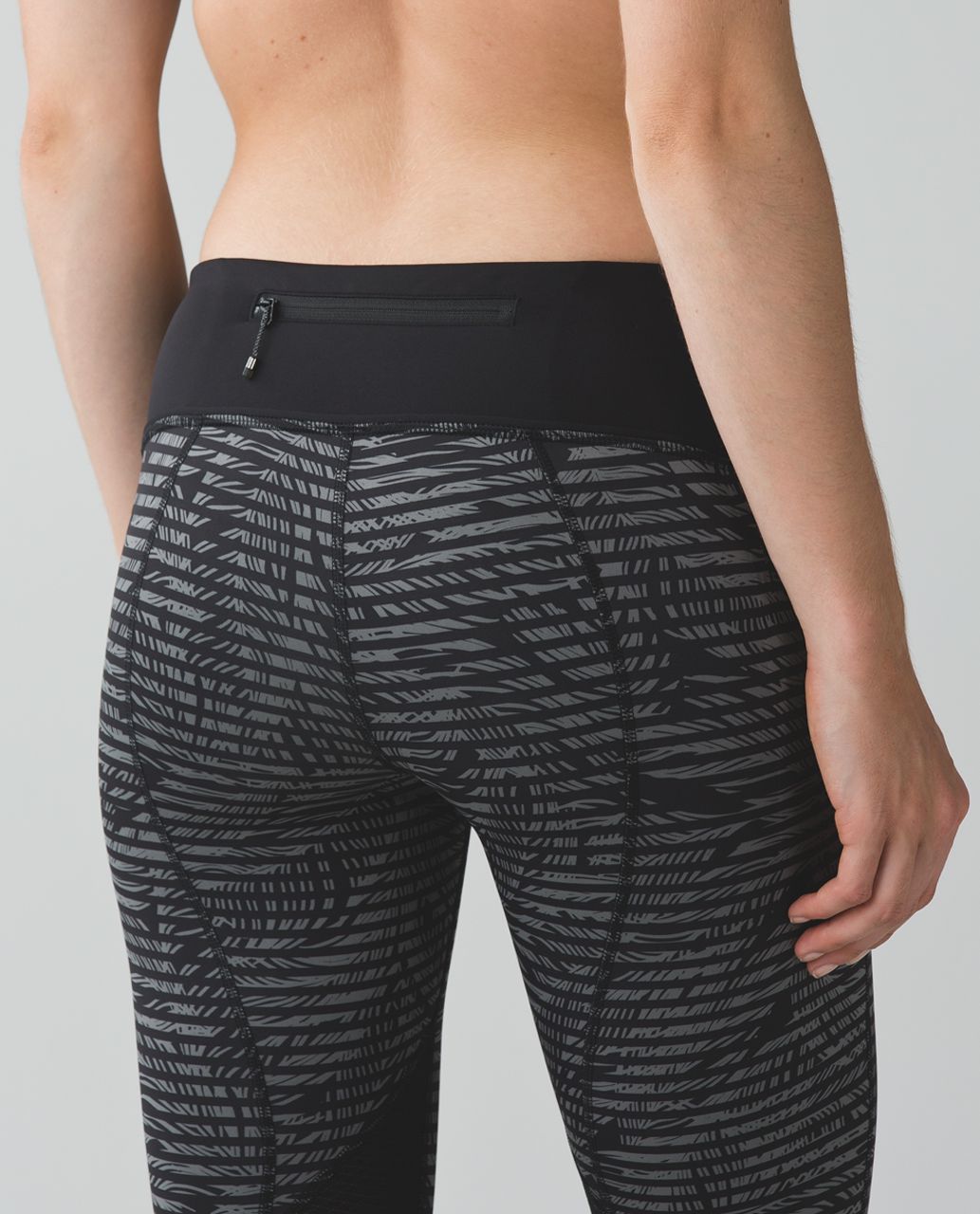 Lululemon Pace Rival Crop *Full-On Luxtreme - Stripe Play Slate Black / Black