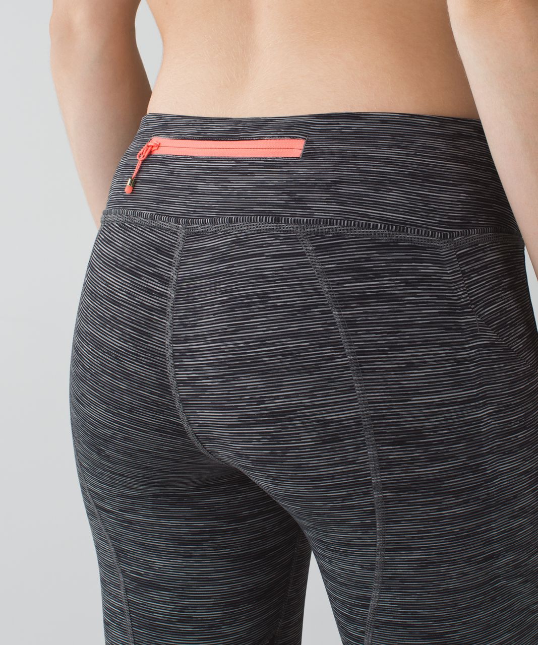 Lululemon Pace Rival Crop - Wee Are From Space Black Slate / Grapefruit