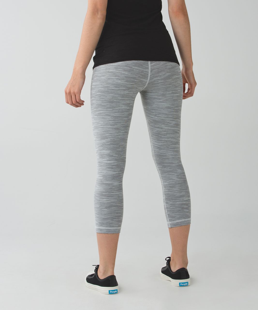 Lululemon Wunder Under Crop II (Roll Down) - Wee Are From Space Silver Spoon