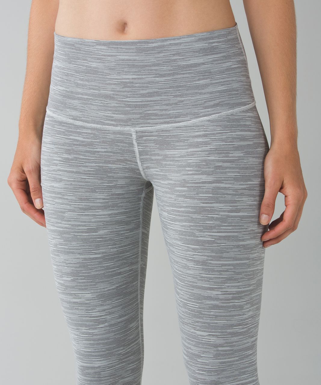 Lululemon Wunder Under Crop II (Roll Down) - Wee Are From Space Silver Spoon