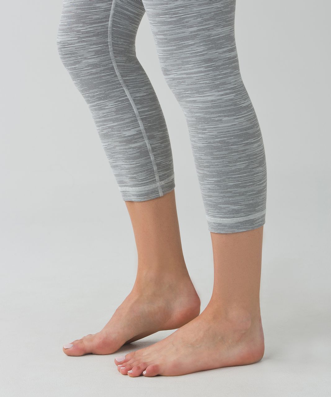 Lululemon Wunder Under Crop II (Roll Down) - Wee Are From Space Silver Spoon