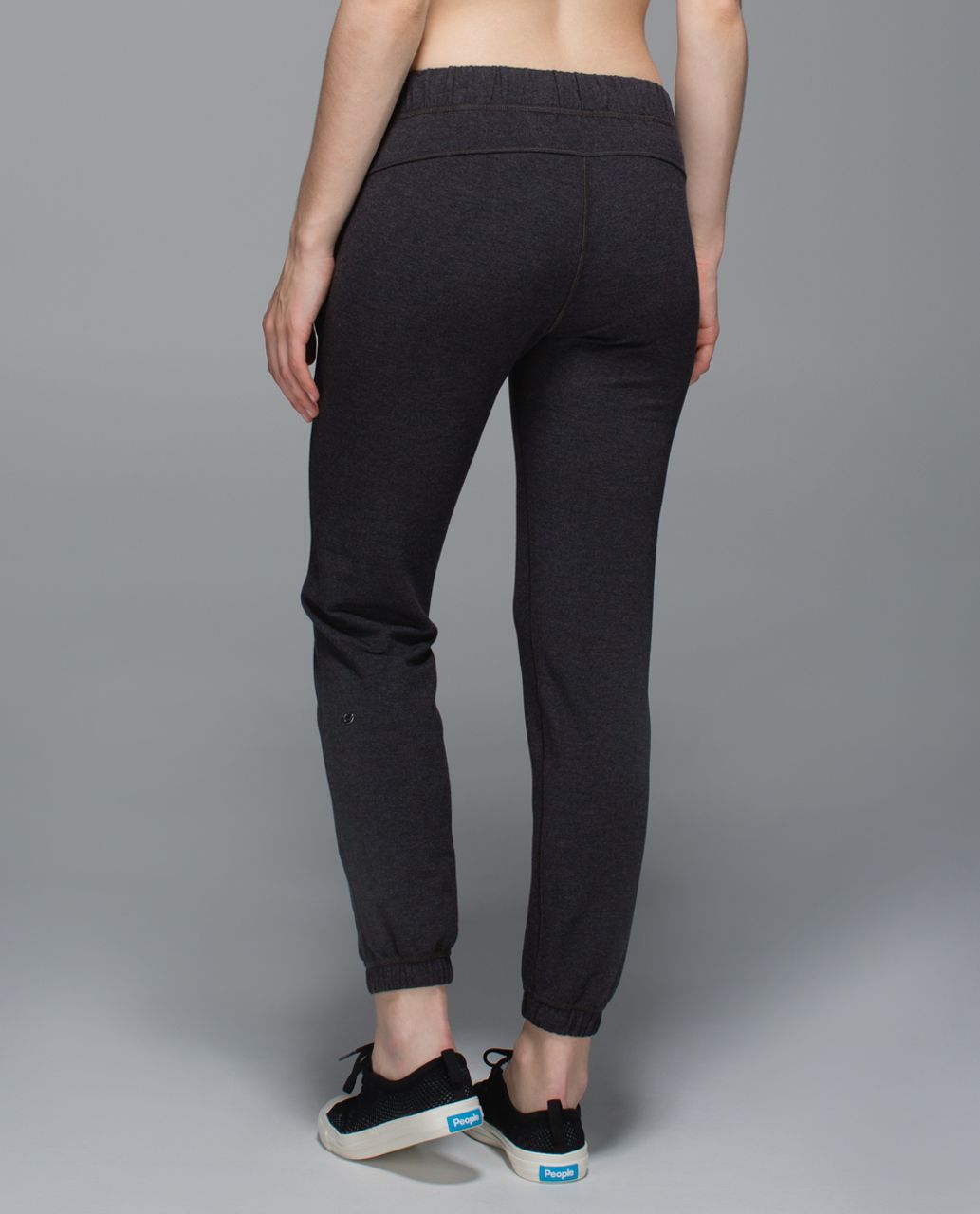 Lululemon Cotton-Cashmere Knit Mid-Rise Jogger - Heathered Black - lulu  fanatics