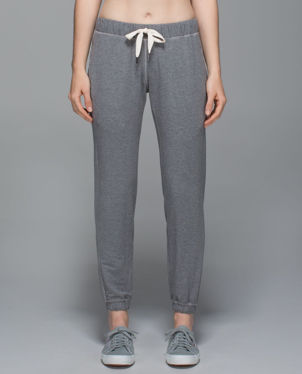 Lululemon Cotton-Cashmere Knit Mid-Rise Jogger - Heathered Black - lulu  fanatics