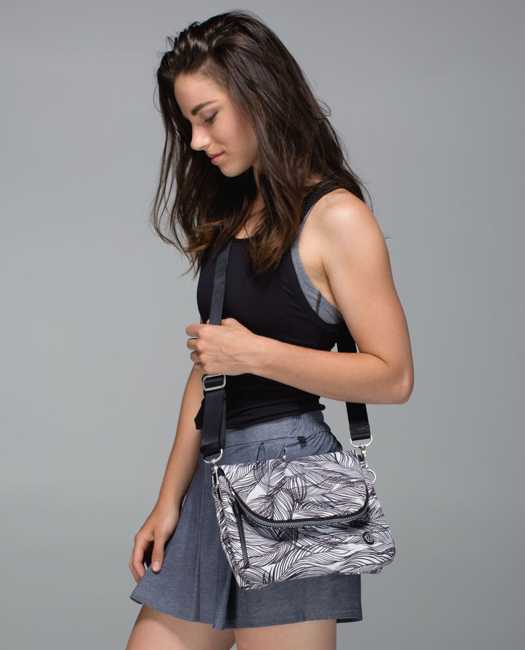 Lululemon Party Om Bag - Sketchy Palms White Black / Black