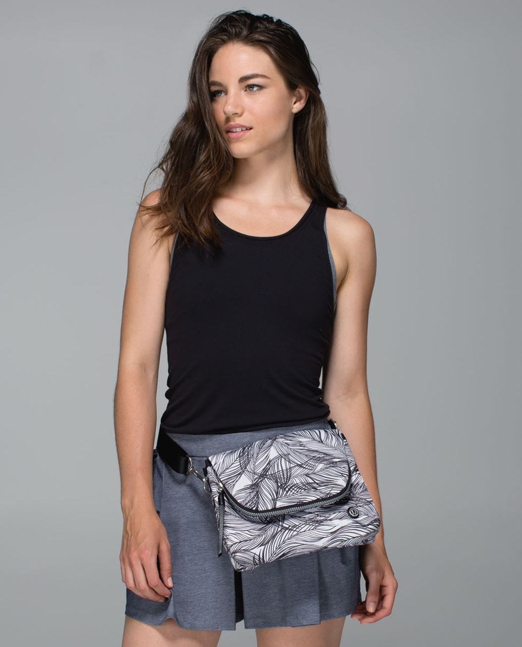 Lululemon Party Om Bag - Sketchy Palms White Black / Black