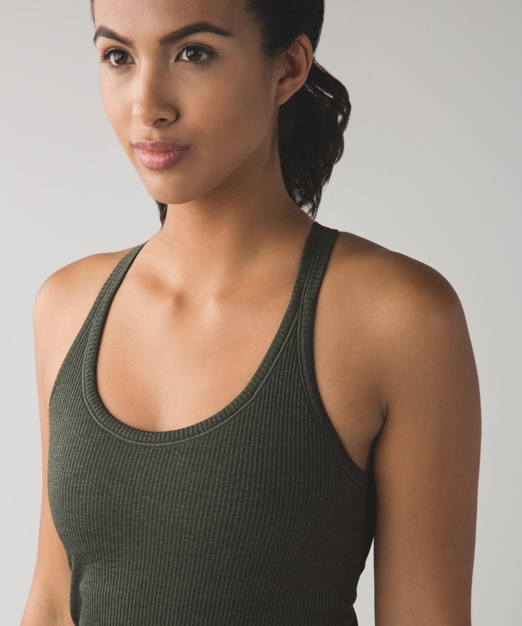 Lululemon Ebb To Street Tank - Heathered Gator Green