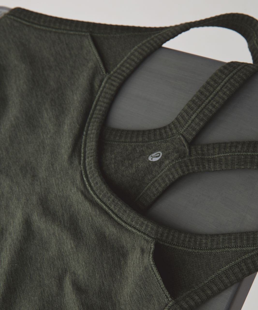 Lululemon Ebb To Street Tank - Heathered Gator Green