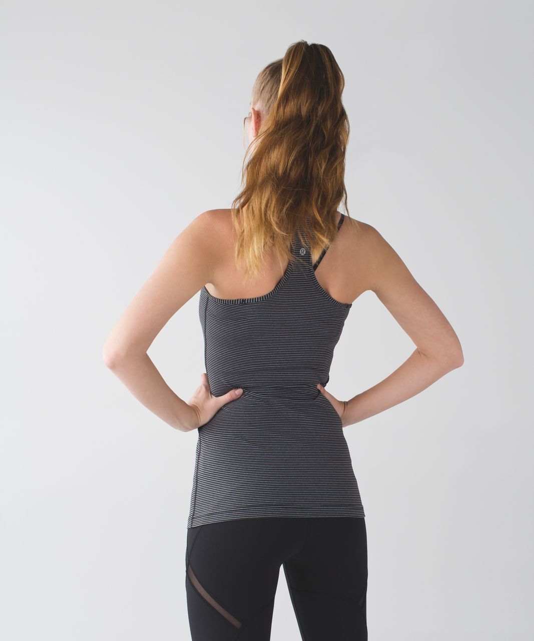 Lululemon Cool Racerback - Mini Pop Stripe Black Heathered Slate