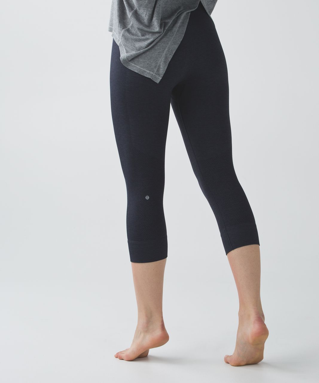 Lululemon Seamlessly Street Crop - Heathered Naval Blue - lulu