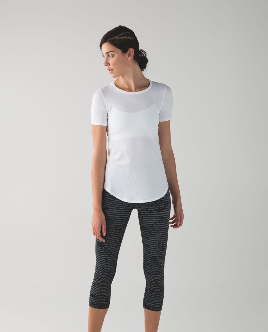 Lululemon Wunder Under Crop II *Full-On Luon (Roll Down) - Black - lulu  fanatics