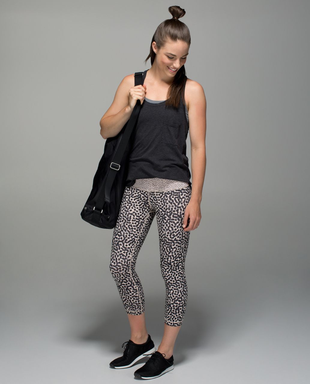 Lululemon Wunder Under Crop II *Full-On Luon (Roll Down) - Black