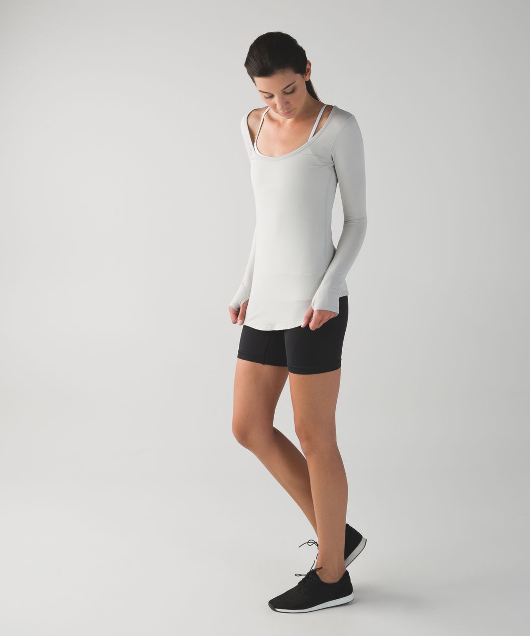 Lululemon Inner Essence Long Sleeve Tee - Silver Spoon