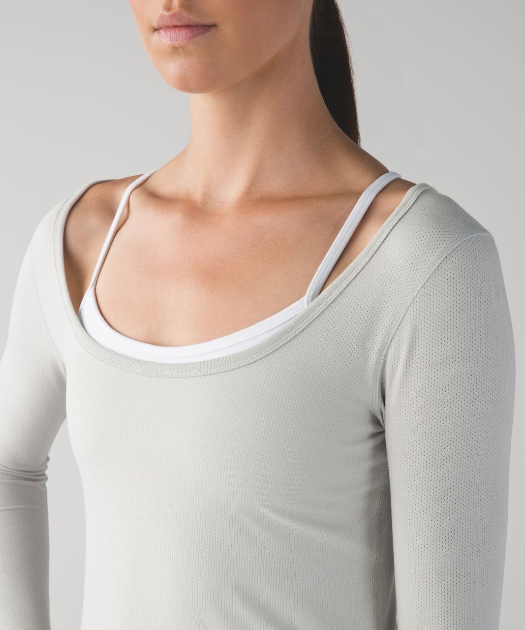 Lululemon Inner Essence Long Sleeve Tee - Silver Spoon