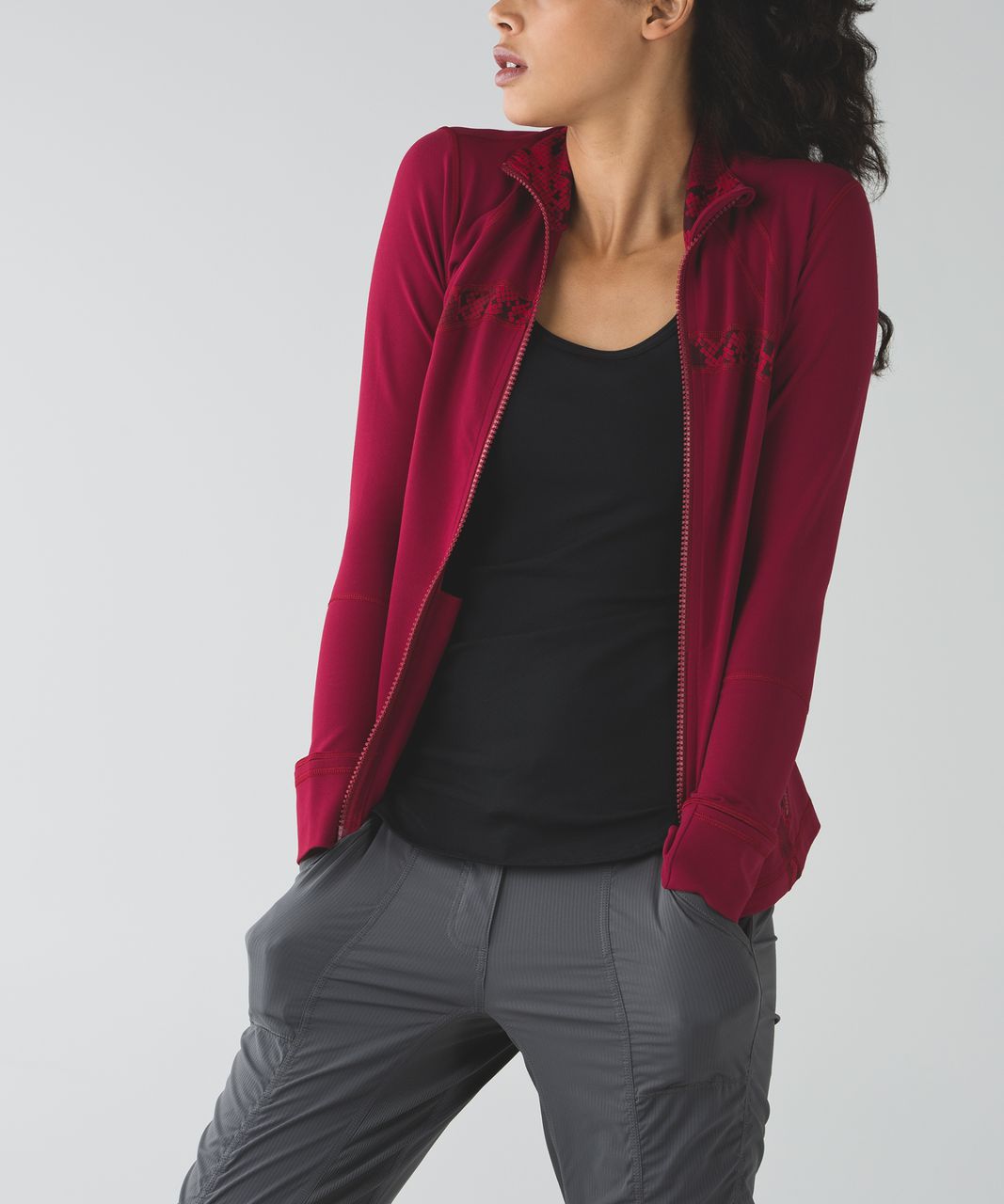 Lululemon Define Jacket - Cranberry / Ziggy Snake Red Tide Cranberry