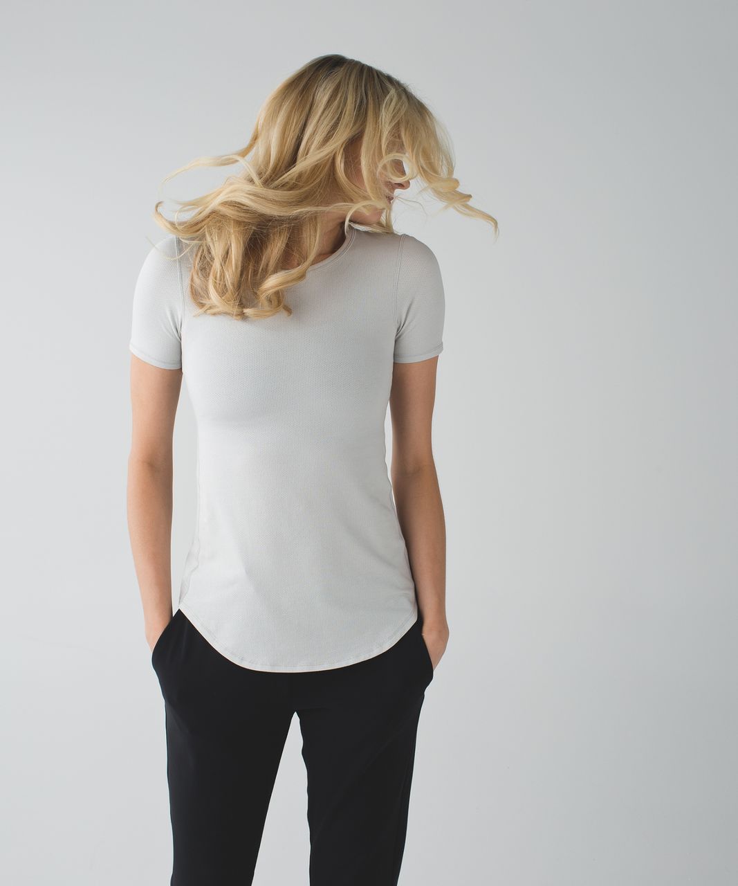 Lululemon Inner Essence Short Sleeve Tee - Silver Spoon