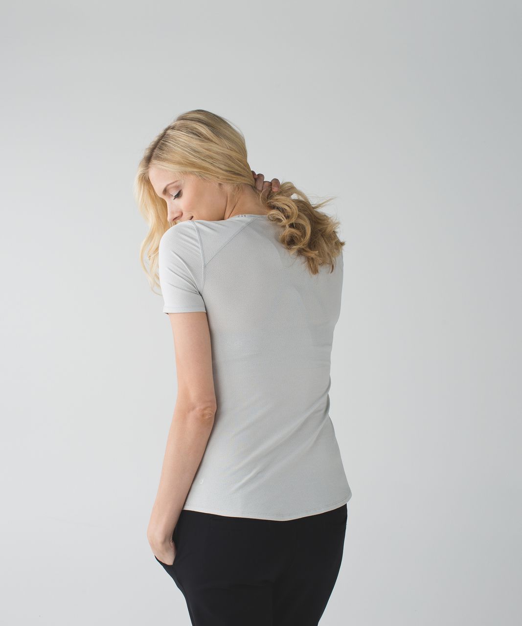 Lululemon Inner Essence Short Sleeve Tee - Silver Spoon