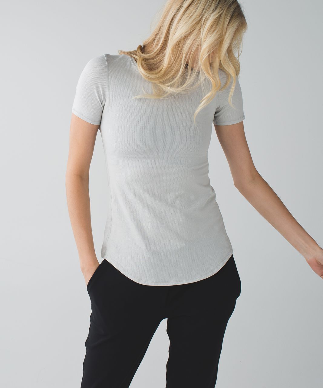 Lululemon Inner Essence Short Sleeve Tee - Silver Spoon