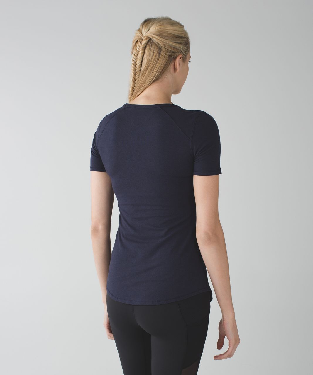 Lululemon Inner Essence Short Sleeve Tee - Naval Blue - lulu fanatics