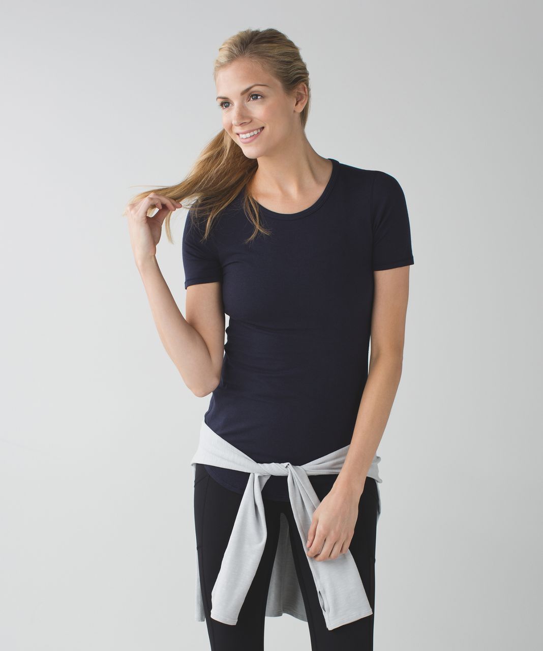 Lululemon Inner Essence Short Sleeve Tee - Naval Blue