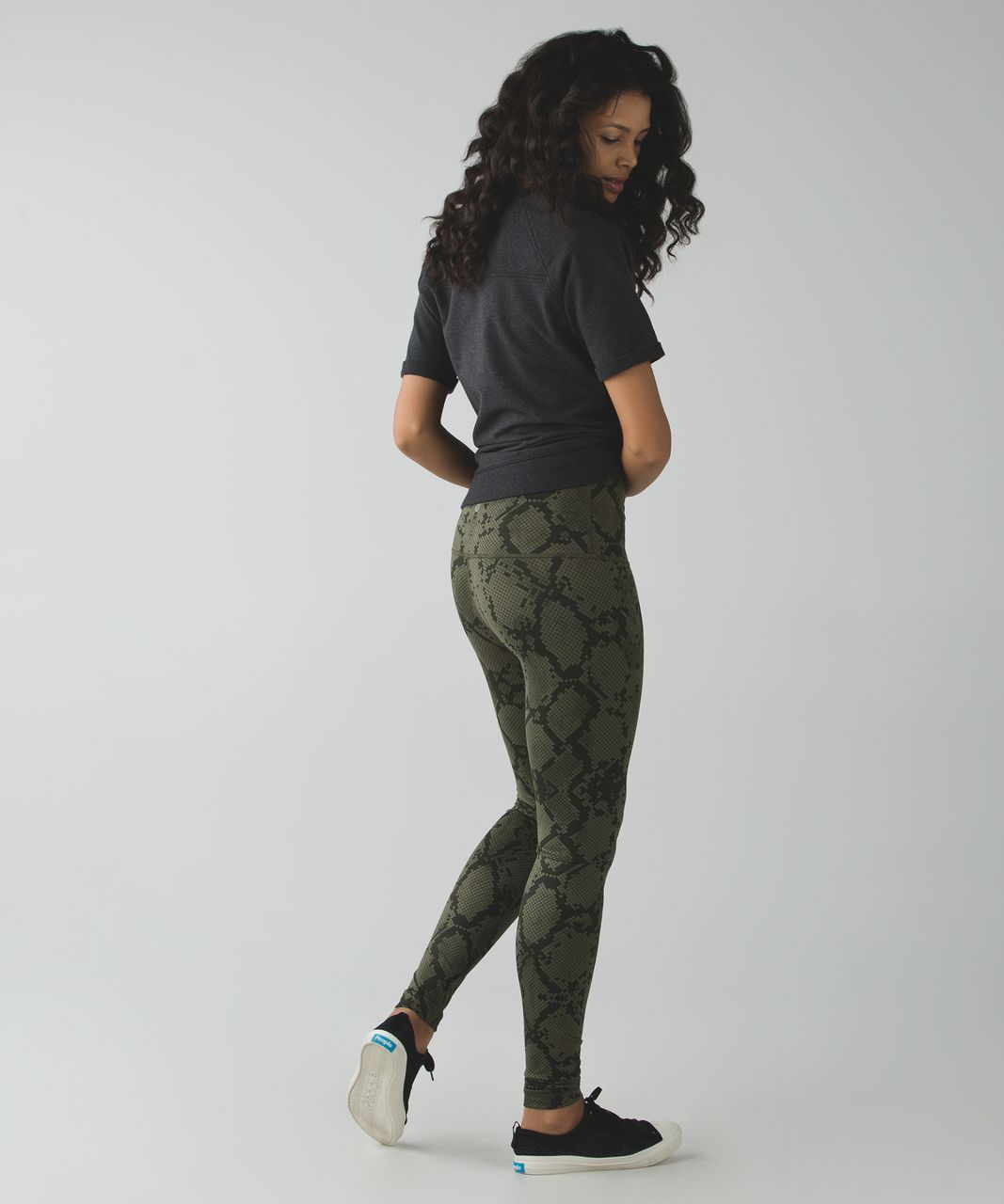 Lululemon Wunder Under Pant *Full-On Luon (Hi-Rise) - Ziggy Snake Fatigue  Green Gator Green - lulu fanatics