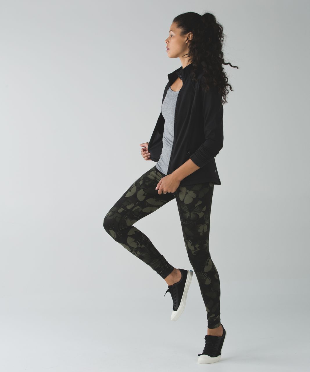 Lululemon Wunder Under Pant *Full-On Luon (Hi-Rise) - Biggie So Fly Butterfly Fatigue Green Black