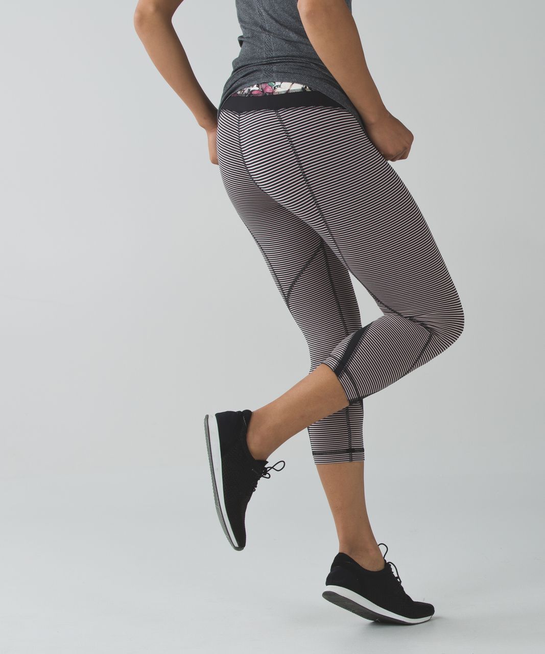 Lululemon Run:  Inspire Crop II *All Full-On Luxtreme - Mini Pop Stripe Black Mink Berry / So Fly Butterfly Angel Wing Multi / Black