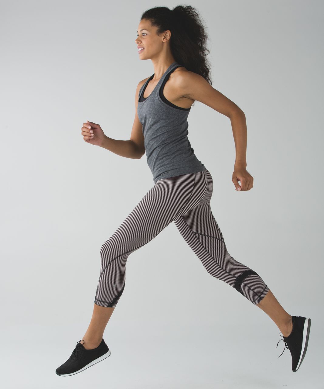 Lululemon Run: Inspire Crop II *Full-On Luxtreme (Mesh) - Art Pop Black  Multi - lulu fanatics