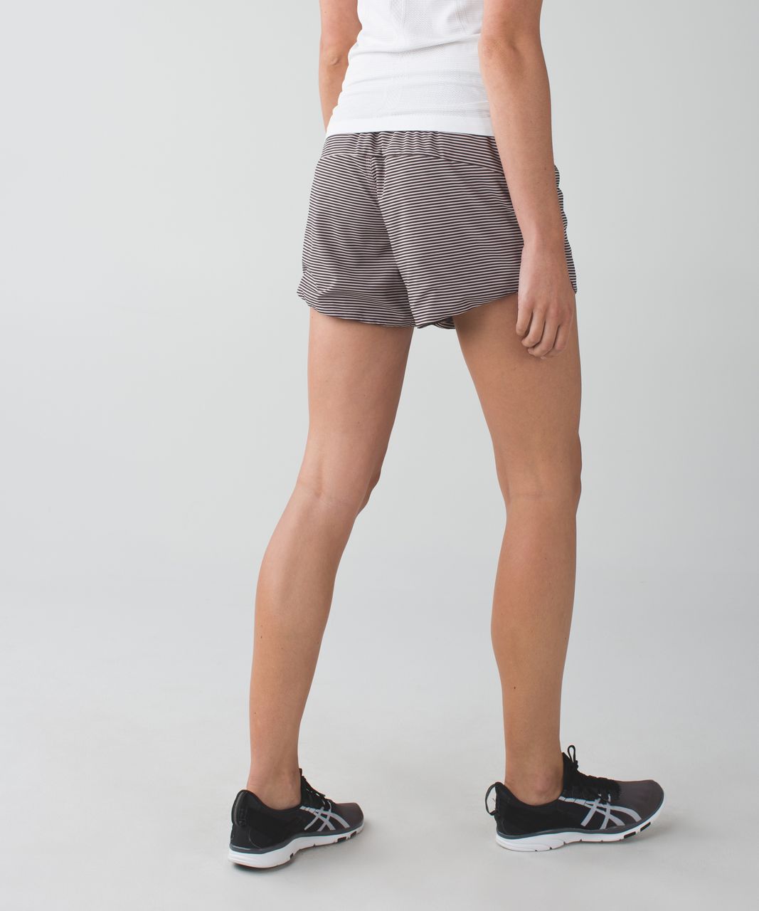 Lululemon Go The Distance Short - Mini Pop Stripe Printed Mink Berry Black / Heathered Slate