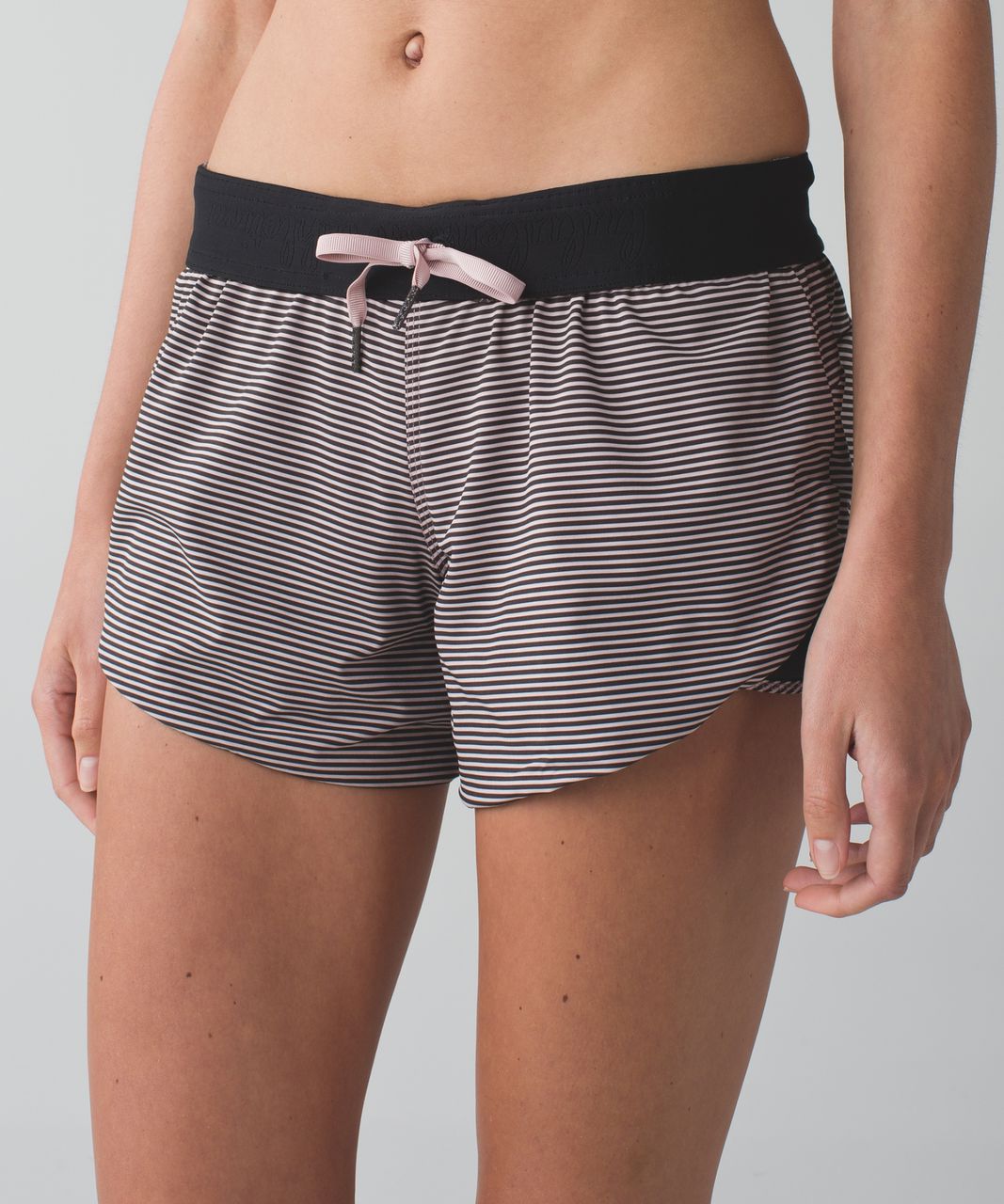 Lululemon Go The Distance Short - Mini Pop Stripe Printed Mink Berry Black / Heathered Slate