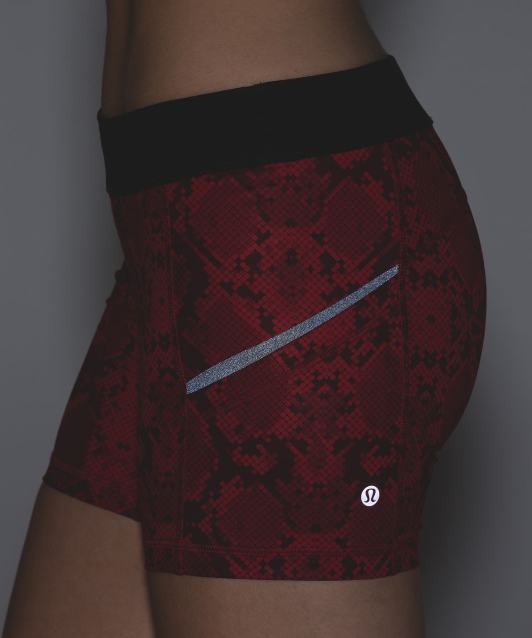 Lululemon What The Sport Short - Mini Ziggy Snake Red Tide Cranberry