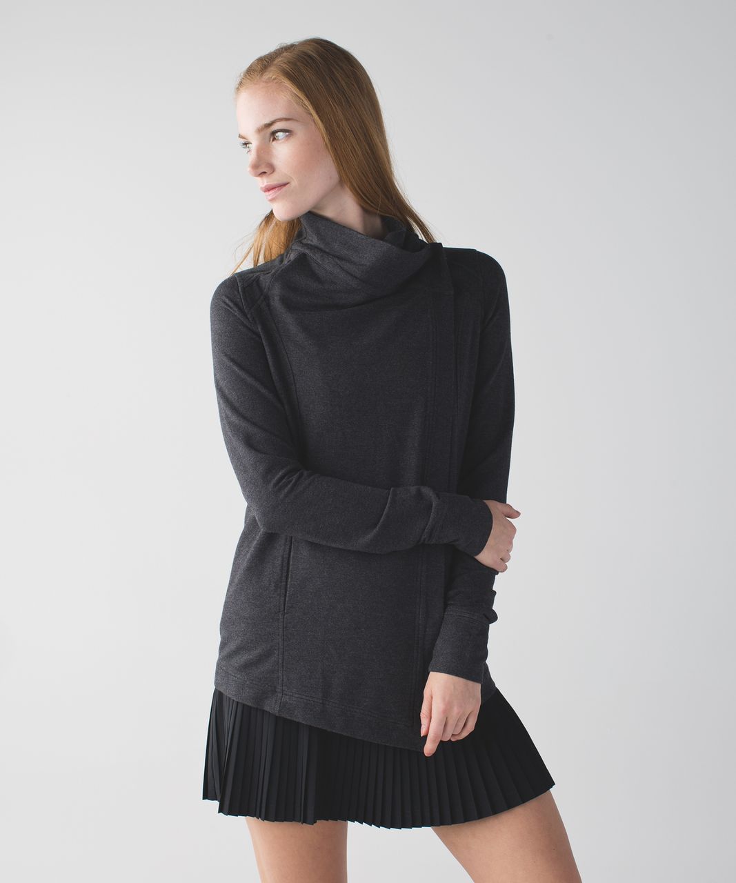 Lululemon Coast Wrap - Heathered Mod Black