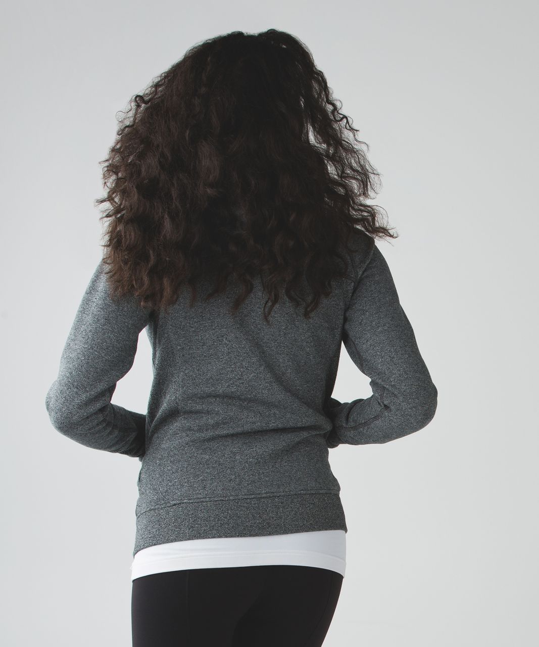 Lululemon Split Pullover - Heathered Speckled Black / Black - lulu fanatics