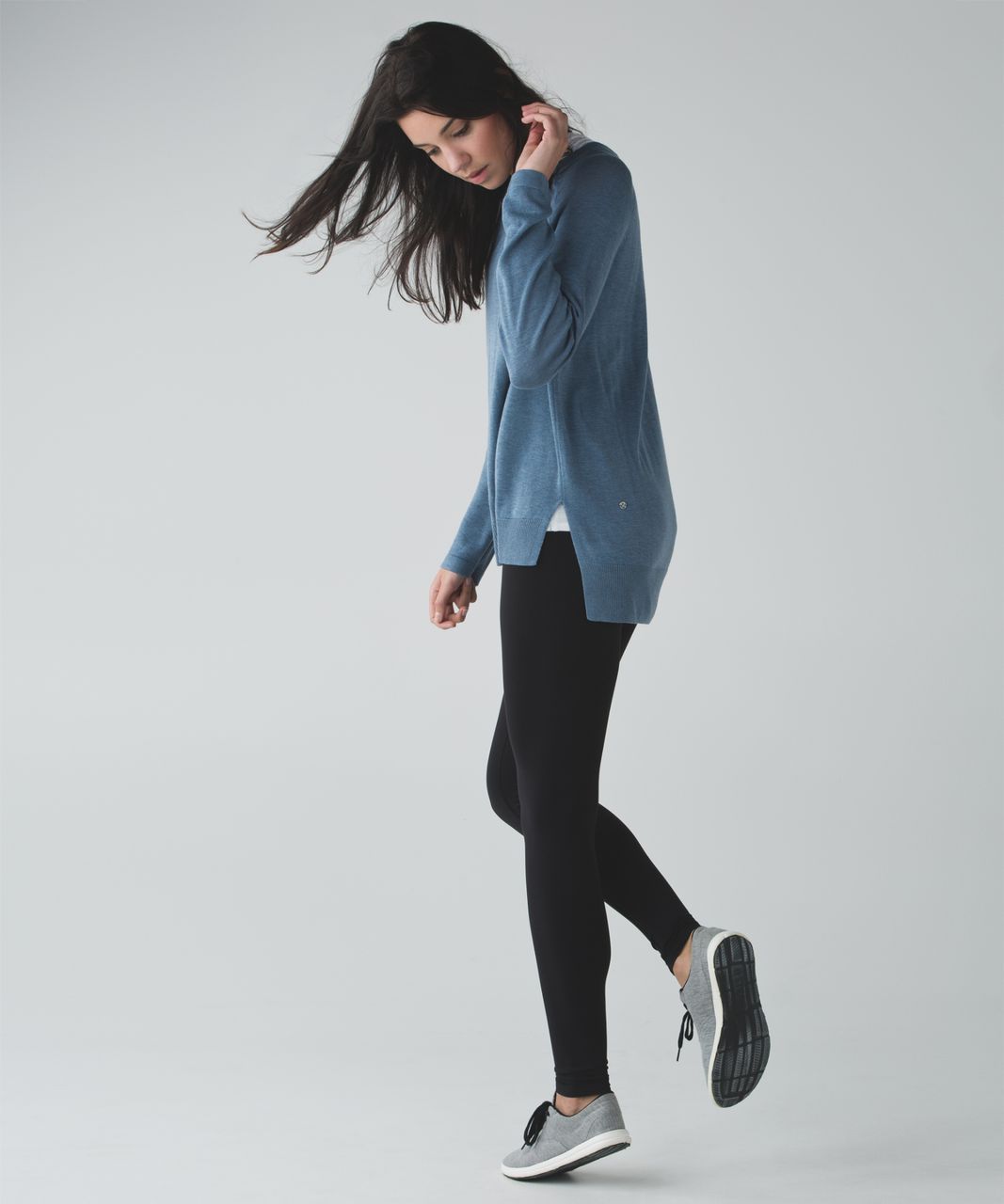 Lululemon Post Savasana Pullover - Heathered Blue Denim