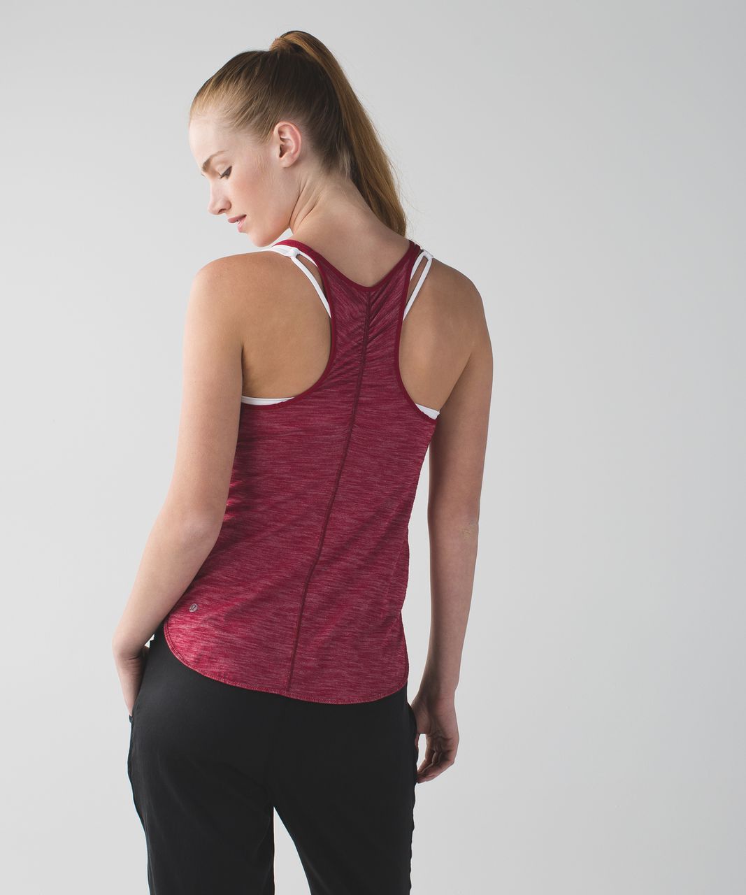 Lululemon What The Sport Singlet II - Heathered Cranberry