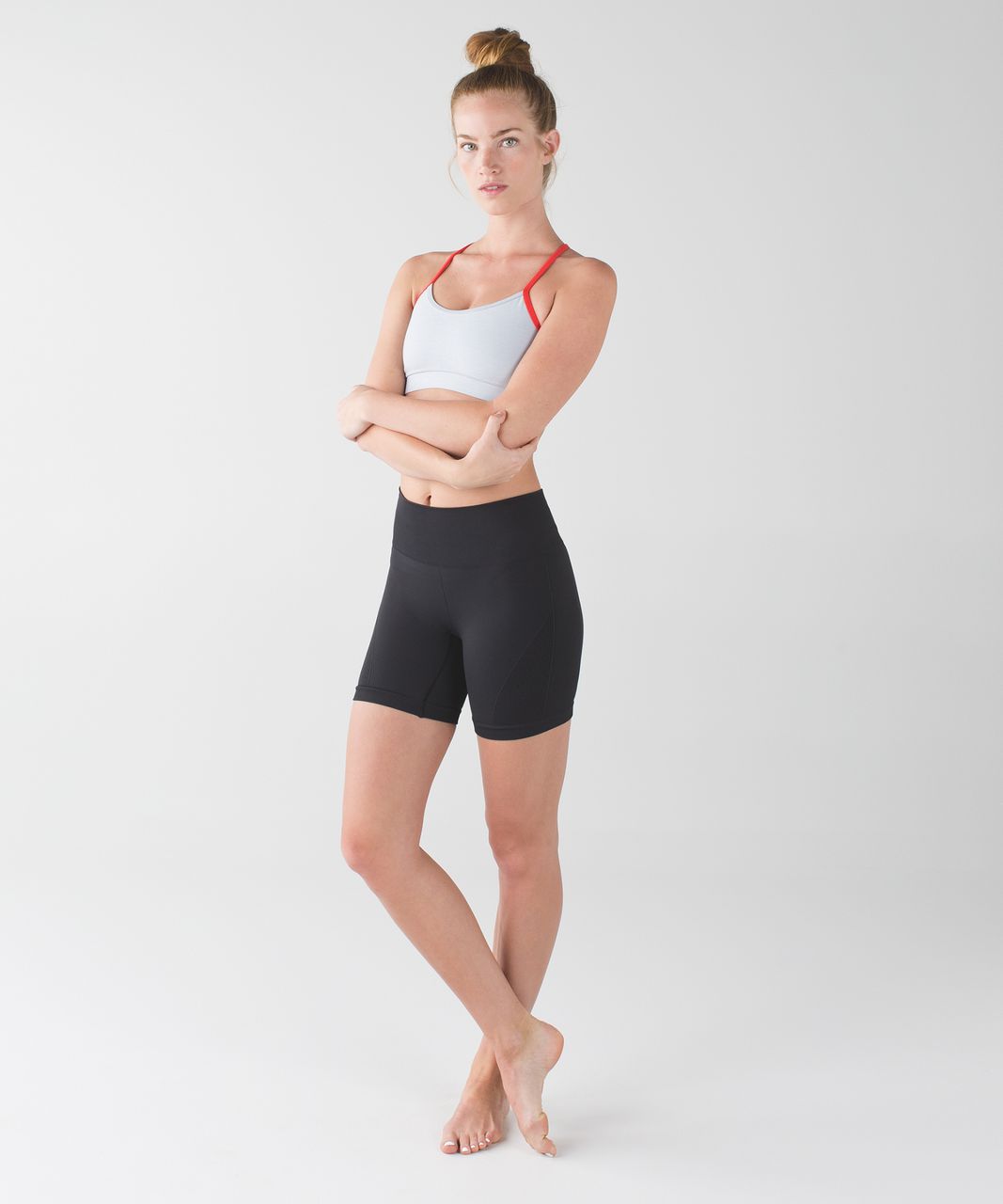 Lululemon Flow Y Bra IV - Heathered Silver Fox / Alarming