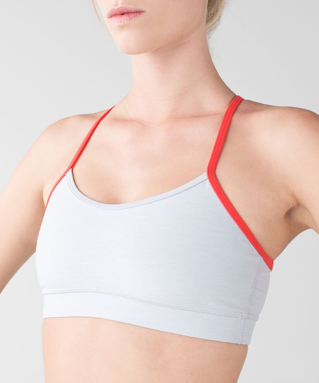 Lululemon Flow Y Bra IV - Heathered Silver Fox / Alarming